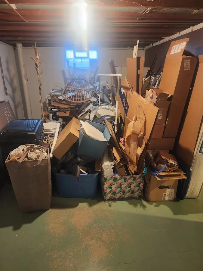 Roll-off dumpster container at job site for 20 Yard Dumpster Rental in Capitol View